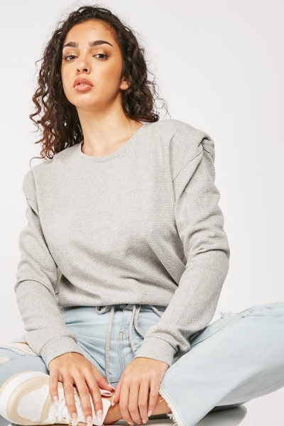 Padded Shoulder Casual Jumper