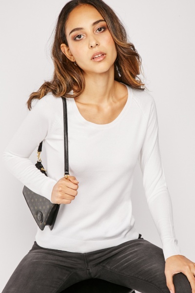 Partly Cotton Knit Top