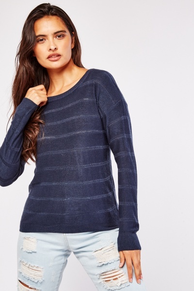 Perforated Soft Knit Sweater