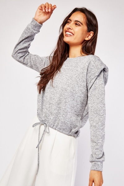 Padded Shoulder Knit Jumper