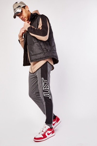 Graphic Side Print Skinny Joggers