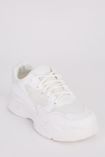 Perforated Chunky Lace Up Trainers