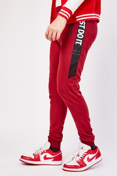 Statement Print Mens Skinny Joggers