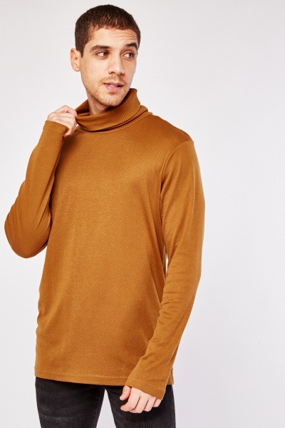 Roll Neck Mens Knit Top