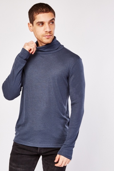 Roll Neck Mens Knit Top