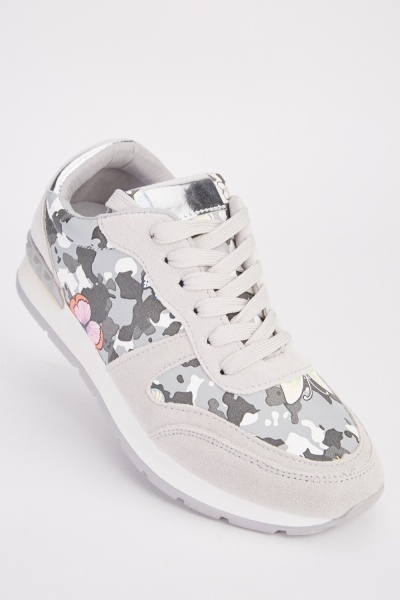 Butterfly Camo Print Trainers