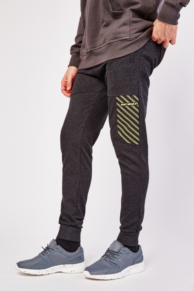 Side Printed Super Slim Fit Mens Joggers