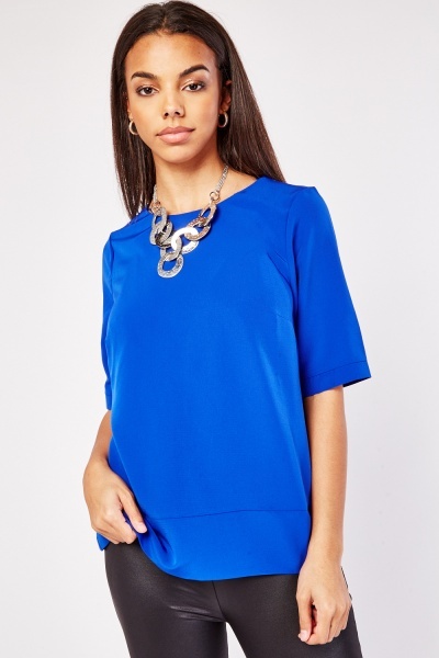 Contrasted Short Sleeve Top