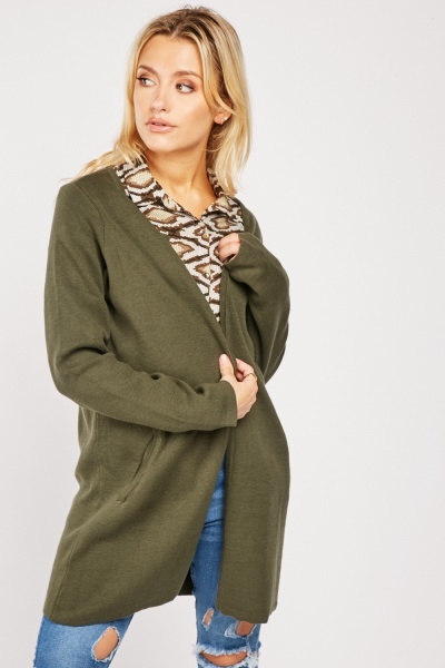 Open Front Long Line Cardigan