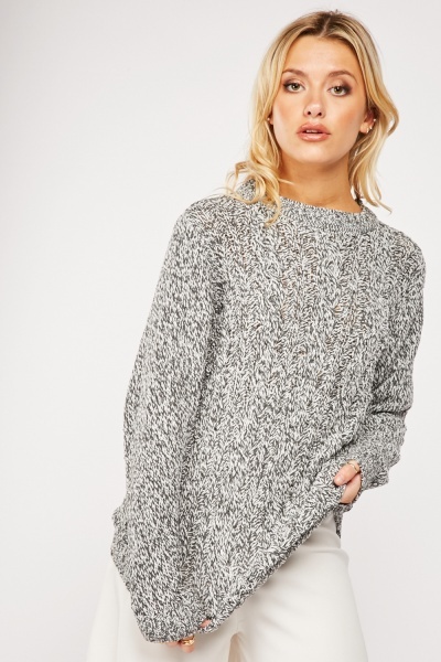 Cable Knit Speckled Knitwear