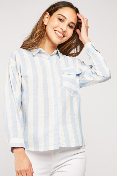 Single Flap Pocket Cotton Shirt