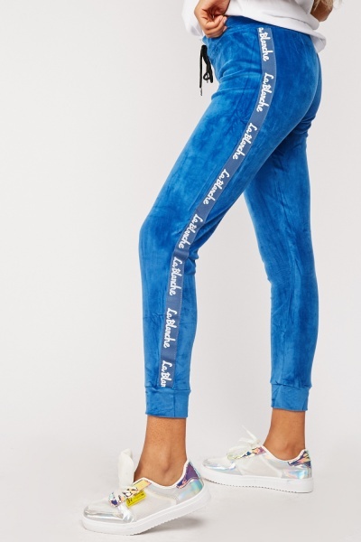 Graphic Side Logo Velveteen Joggers