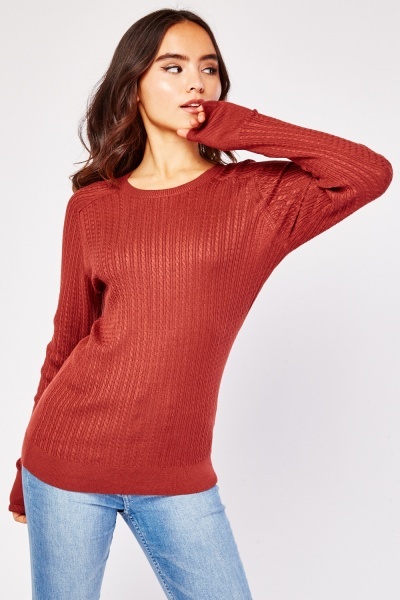Cable Knitted Casual Top