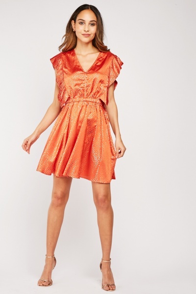 Pleated Panel Swing Mini Dress