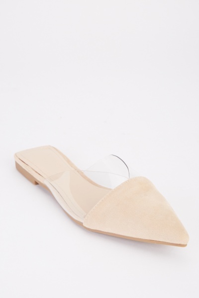 Suedette Pointed Toe Mules