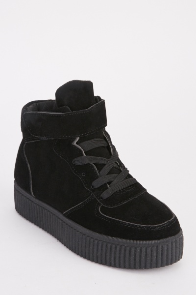 Platform Lace Up High Top Trainers