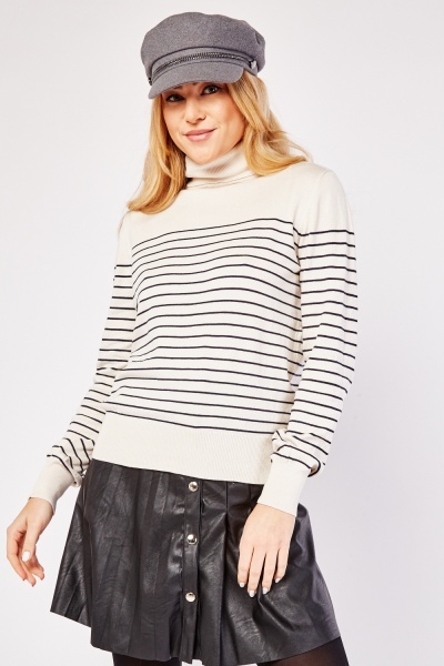 Horizental Striped Knit Sweater