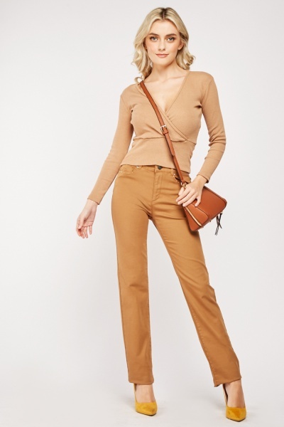 Encrusted Trim Straight Fit Trousers