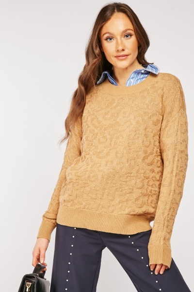 Shimmery Textured Knit Jumper