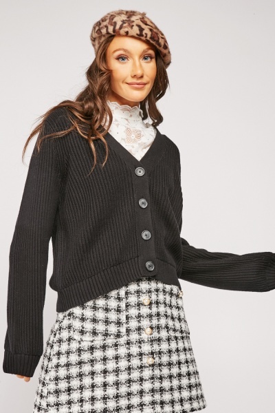 Button Up Cotton Knitted Cardigan