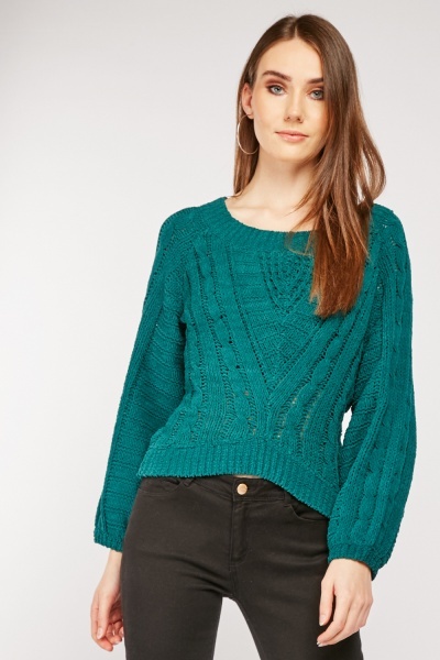 Cable knit Contrast Knit Jumper