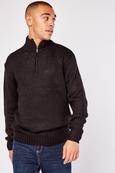 Half Zipper Knitted Jumper