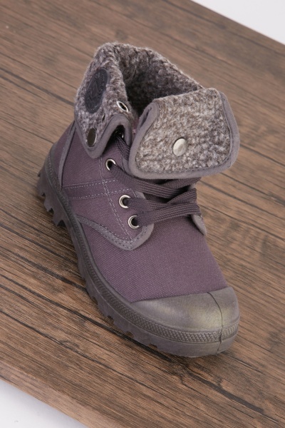 Kids Textured Lace Up Boots