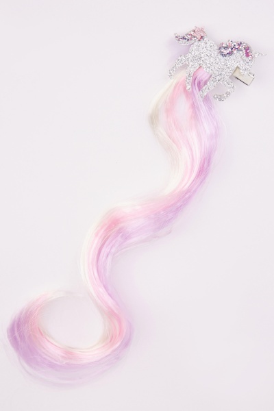 Unicorn Faux Hair Coloured Hair Clip