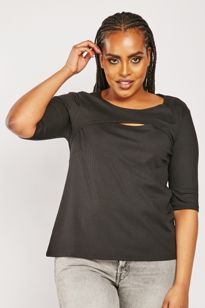Cut Out Ribbed Top