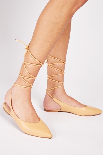 Image of Tie Up Pointy Flats