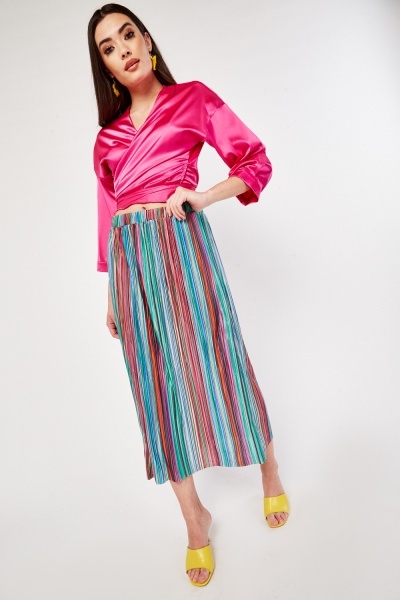Multi Coloured Pleated Skirt