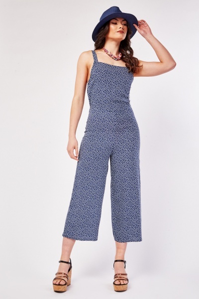 Everything5pounds - Ditsy floral strappy jumpsuit