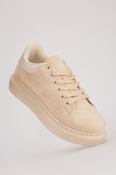 Suede Platform Chunky Trainers