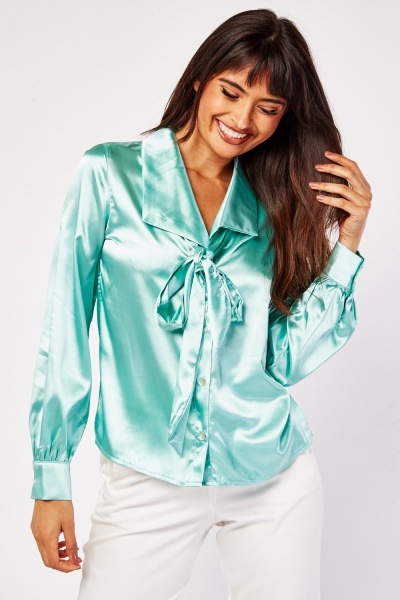 Pussybow Silky Long Sleeve Blouse