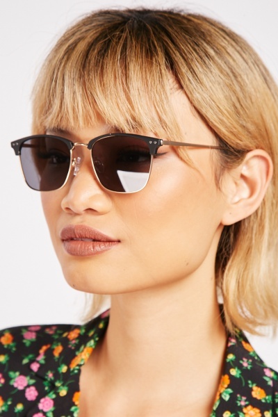 Metallic Studded Wayfarer Sunglasses