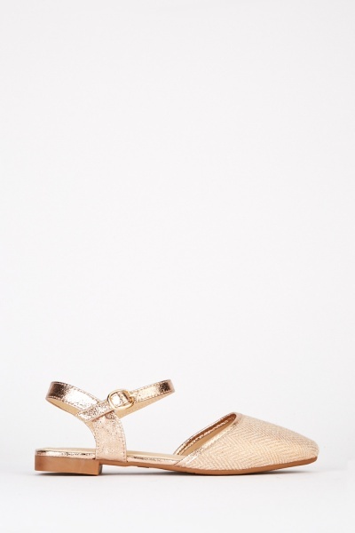 Metallic Contrasted Sandals