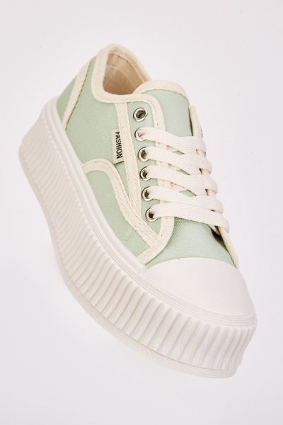 Contrasted Platform Chunky Trainers