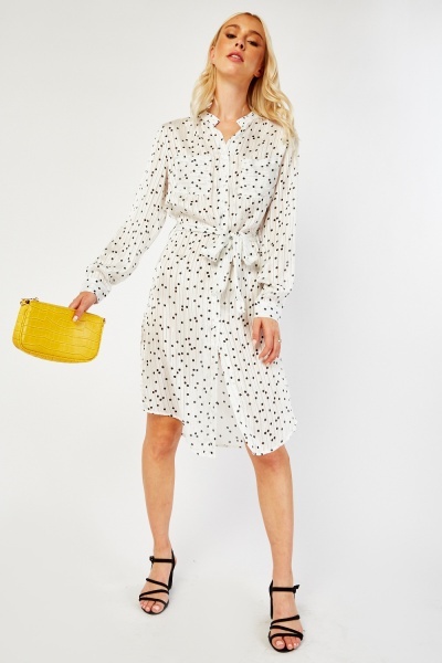 Image of Polka Dot Sheer Midi Dress