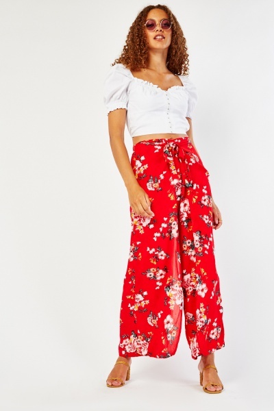Floral Printed Light Weight Trousers