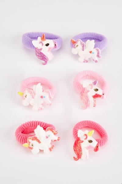 Pack Of 6 Unicorn Hair Bands