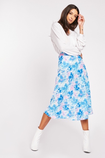 Printed Flow Midi Skirt