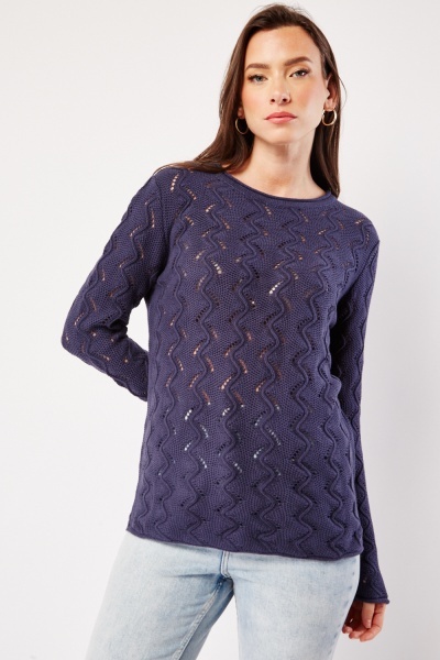 Image of Laser Cut Textured Pullover