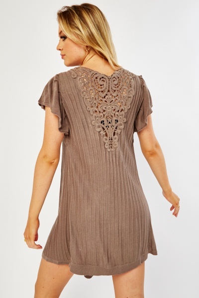 Crochet Back Pleated Multi Way Top Dress