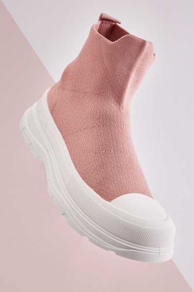 Image of Knitted Sock Ankle Boots