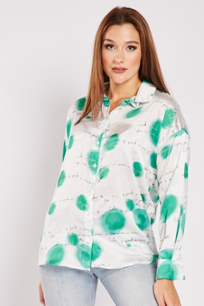 Image of Printed Silky Blouse