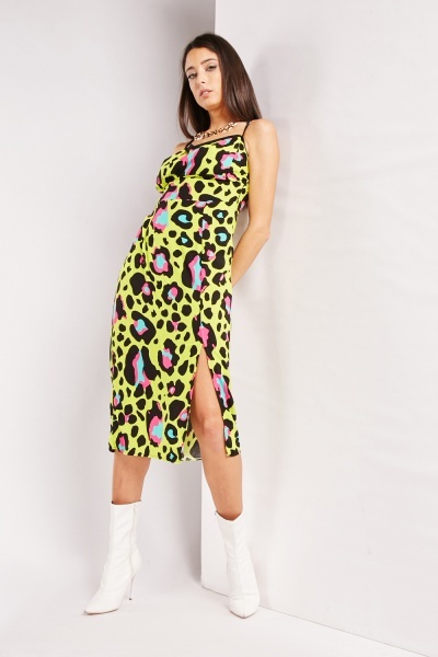 Image of Printed Strappy Bodycon Dress