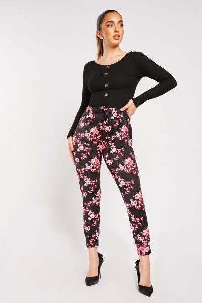 Floral Printed Elasticated Trousers