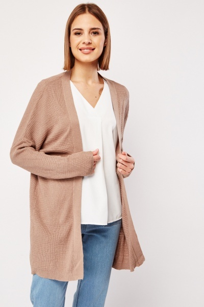 Image of Knitted Open Front Cardigan