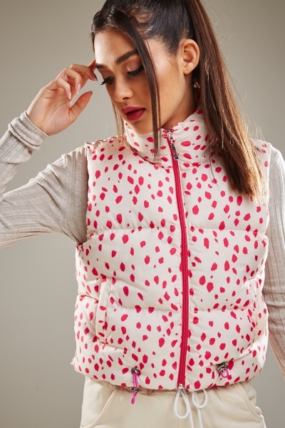 Image of Quilted Padded Cropped Gilet