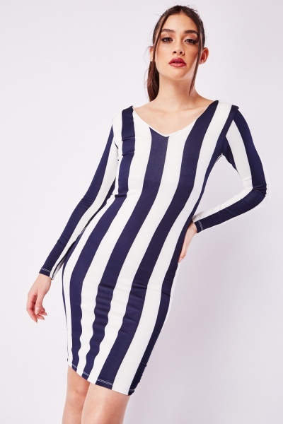 Striped Bodycon Mini Dress